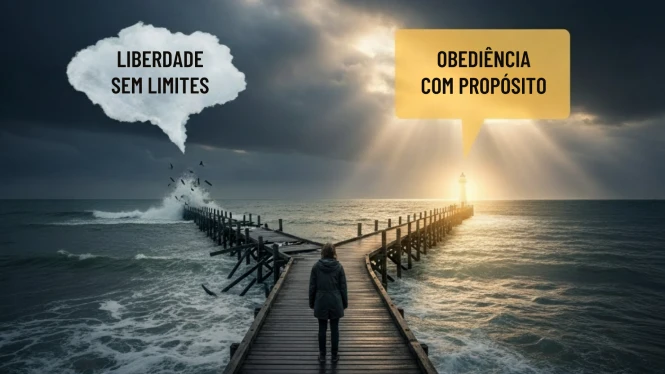 Adolescente indeciso entre influências do mundo e caminho de Deus